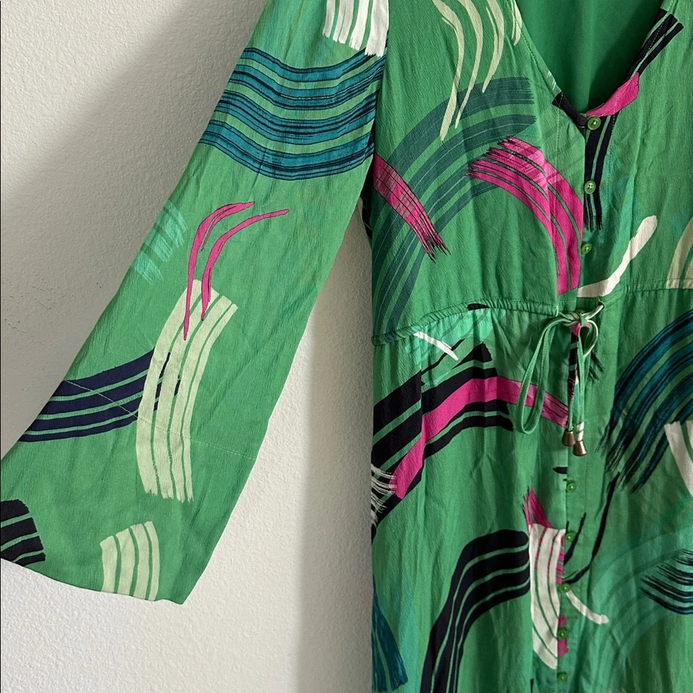 The Odells Anthropologie Paloma Paint Swipe Kimono Maxi Dress - Picture 7 of 10